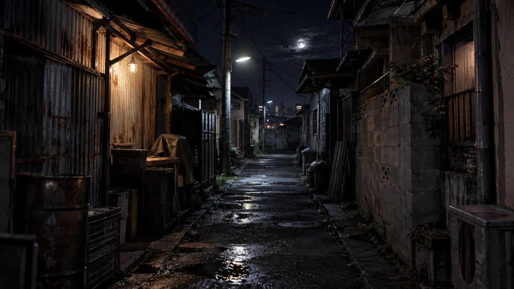 世界の路地裏(夜編)|背景素材10枚セット|Vol.185