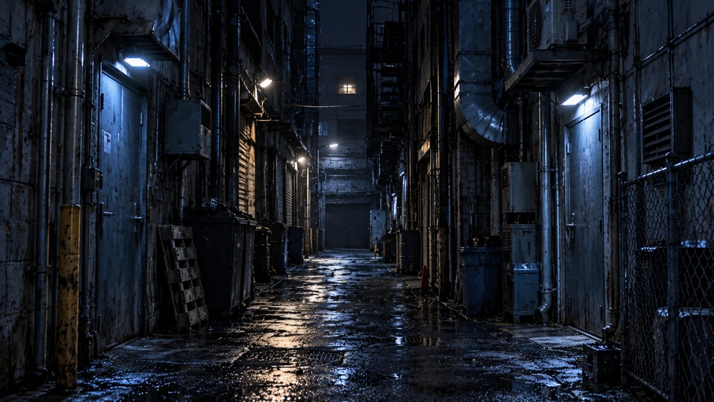 世界の路地裏(夜編)|背景素材10枚セット|Vol.185