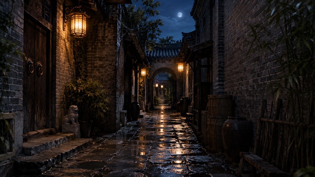 世界の路地裏(夜編)|背景素材10枚セット|Vol.185