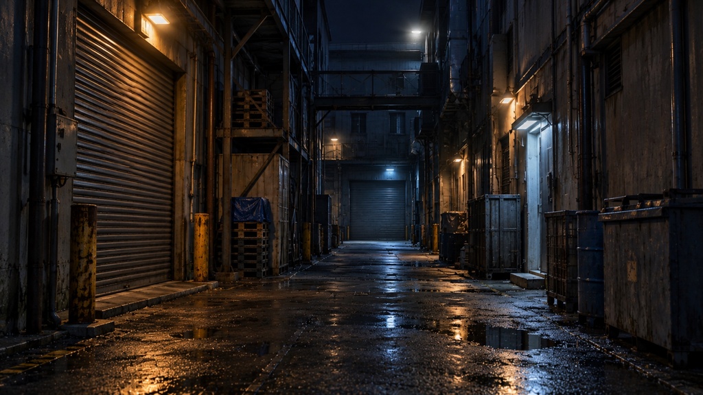世界の路地裏(夜編)|背景素材10枚セット|Vol.186