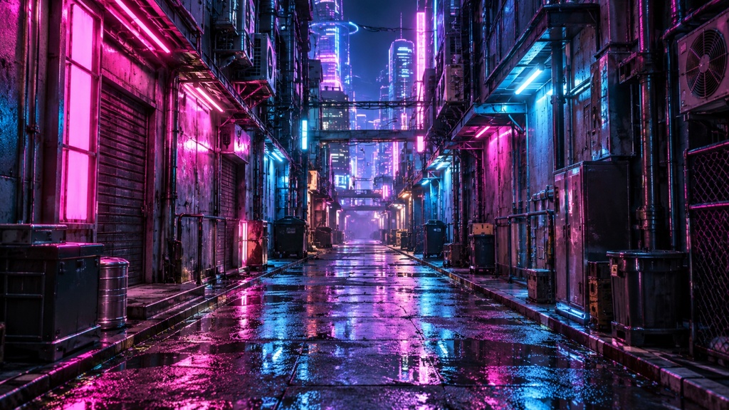 世界の路地裏(夜編)|背景素材10枚セット|Vol.186