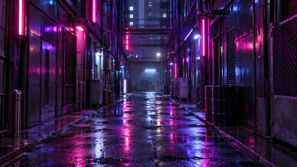世界の路地裏(夜編)|背景素材10枚セット|Vol.187