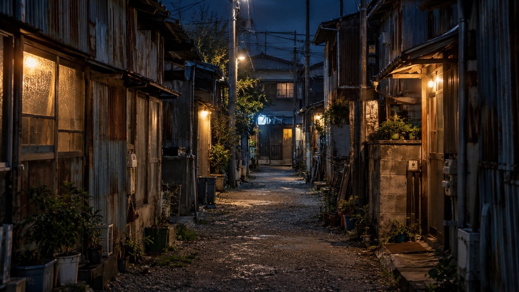 世界の路地裏(夜編)|背景素材10枚セット|Vol.187