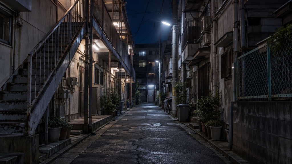 世界の路地裏(夜編)|背景素材10枚セット|Vol.187