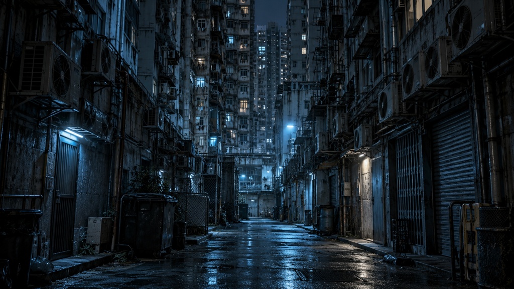 世界の路地裏(夜編)|背景素材10枚セット|Vol.188