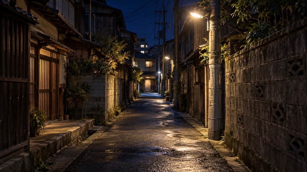 世界の路地裏(夜編)|背景素材10枚セット|Vol.189