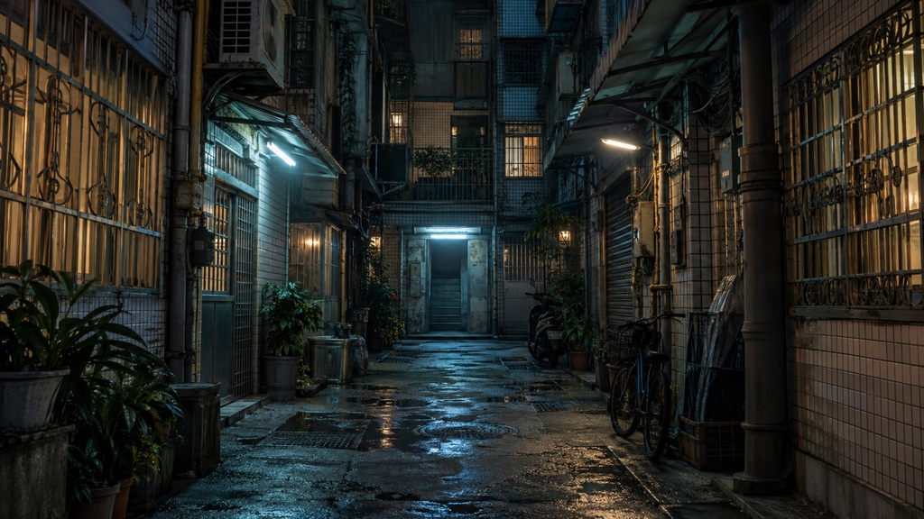 世界の路地裏(夜編)|背景素材10枚セット|Vol.189