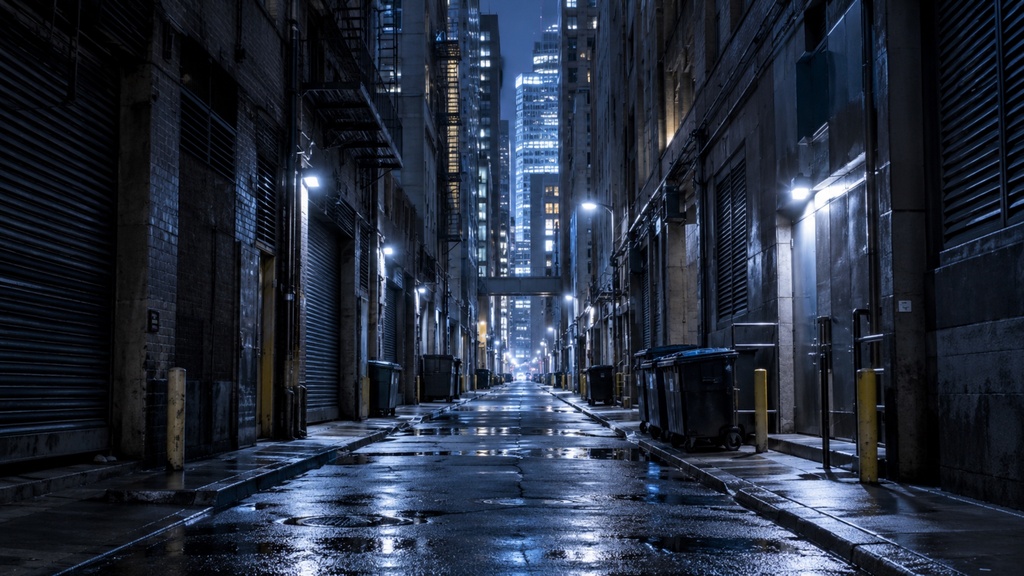 世界の路地裏(夜編)|背景素材10枚セット|Vol.189