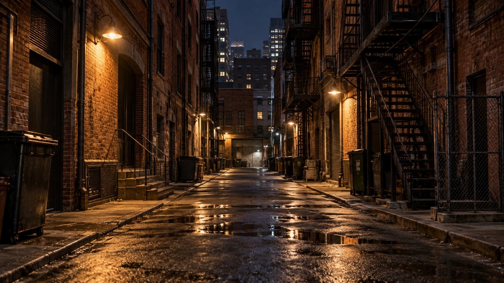 世界の路地裏(夜編)|背景素材10枚セット|Vol.190