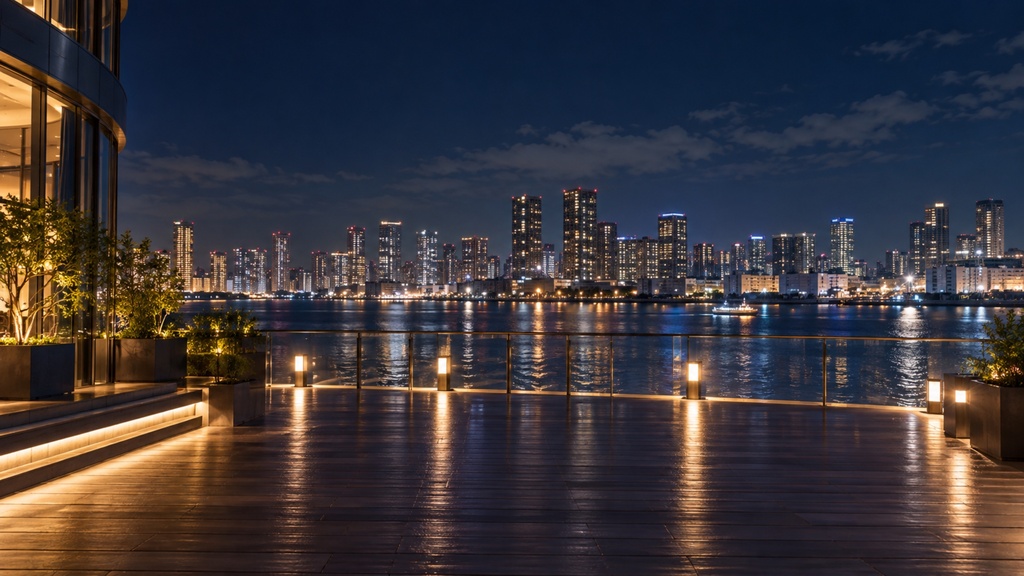 夜景の見える場所|背景素材10枚セット|Vol.211