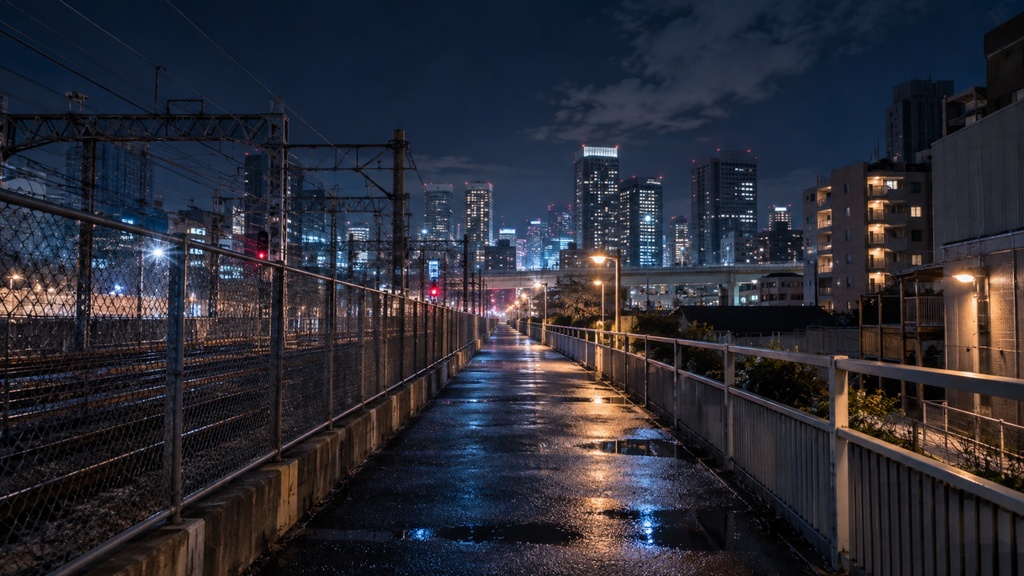夜景の見える場所|背景素材10枚セット|Vol.212