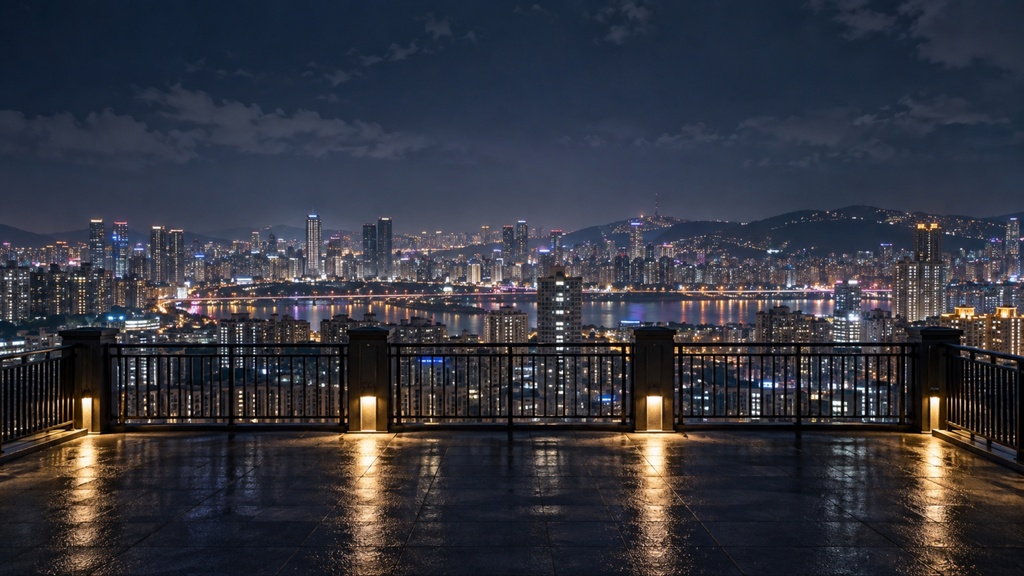 夜景の見える場所|背景素材10枚セット|Vol.213