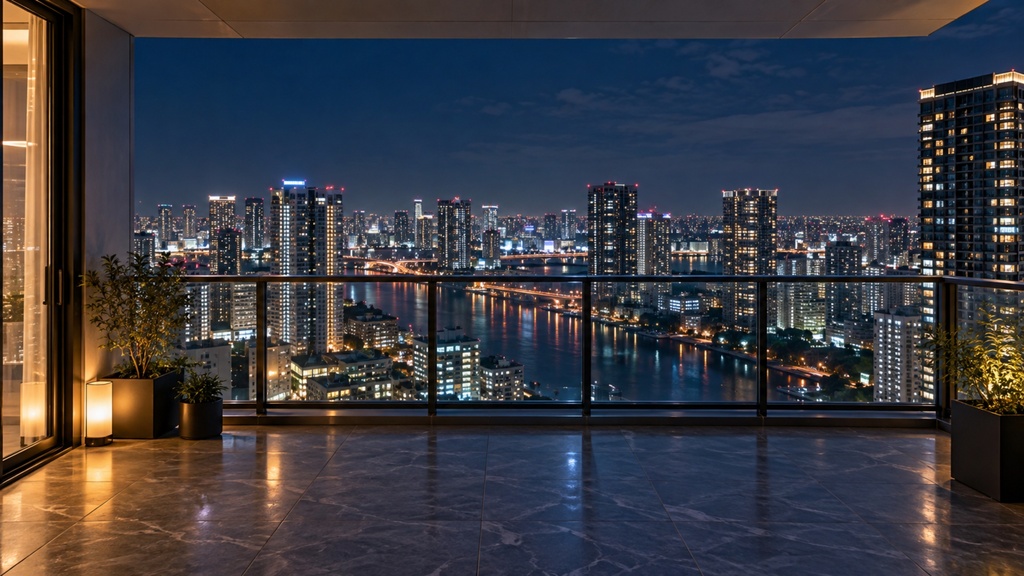 夜景の見える場所|背景素材10枚セット|Vol.215