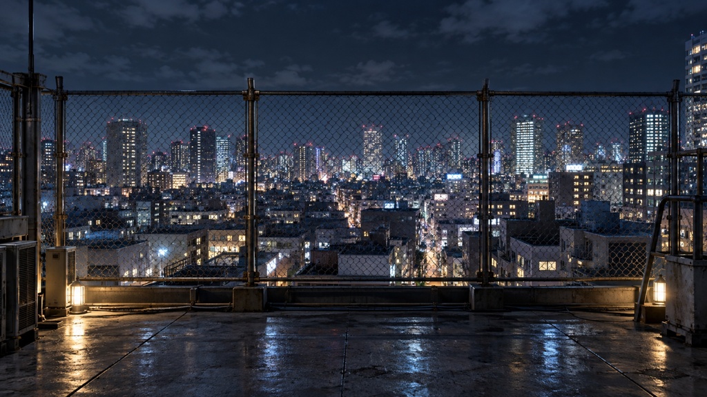 夜景の見える場所｜背景素材10枚セット｜Vol.215