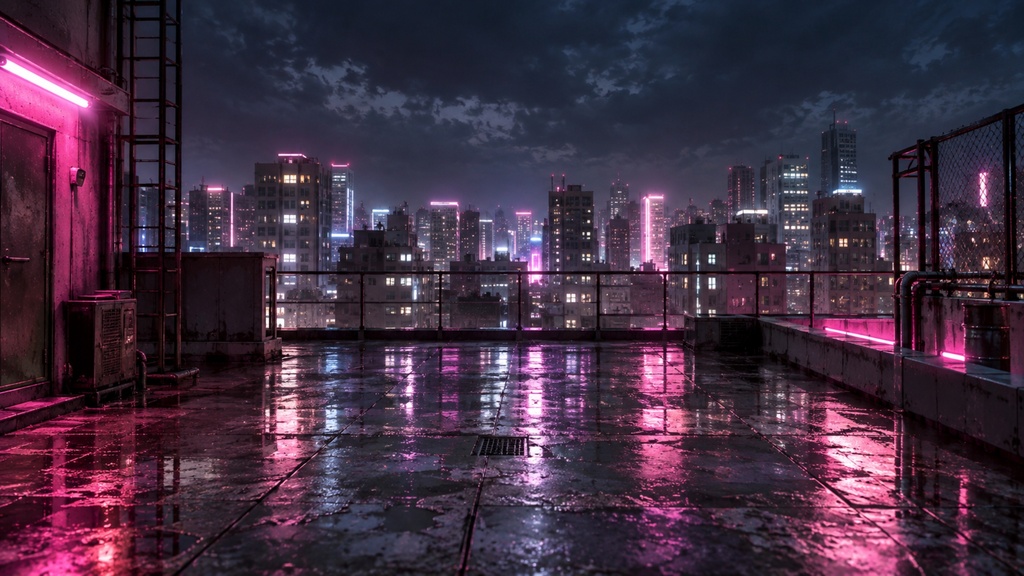 夜景の見える場所|背景素材10枚セット|Vol.216