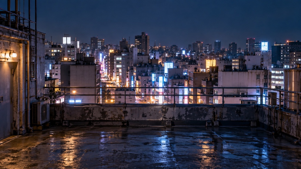 夜景の見える場所|背景素材10枚セット|Vol.216