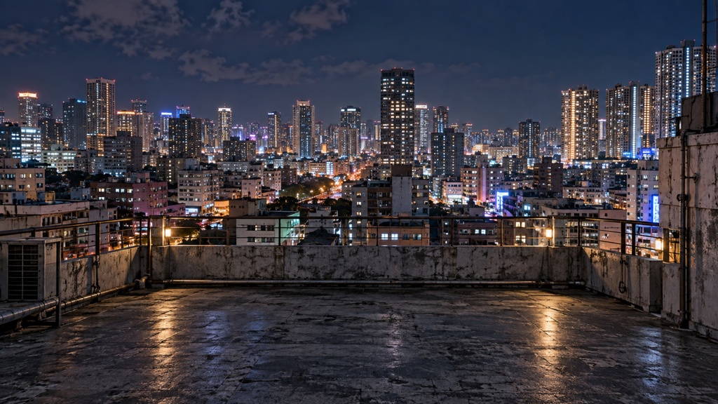 夜景の見える場所|背景素材10枚セット|Vol.216
