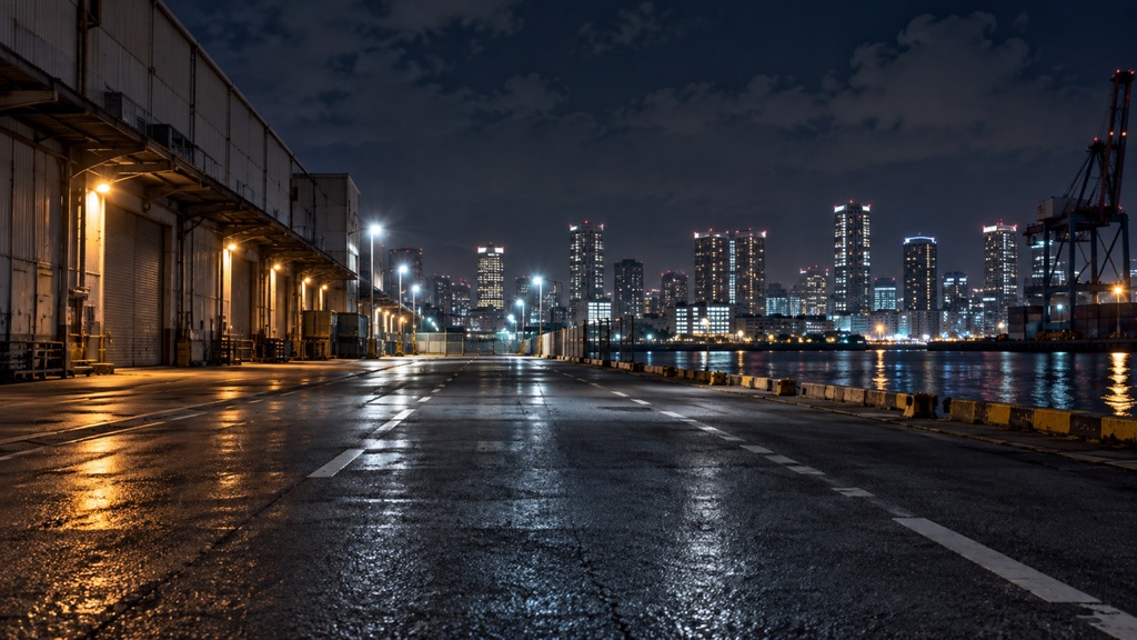 夜景の見える場所|背景素材10枚セット|Vol.217
