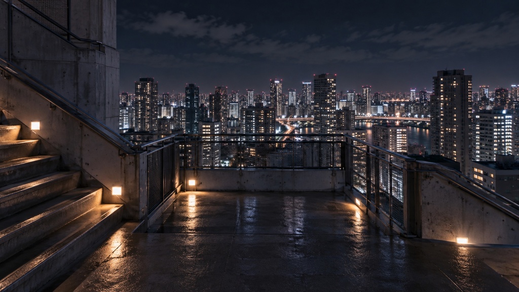 夜景の見える場所|背景素材10枚セット|Vol.219