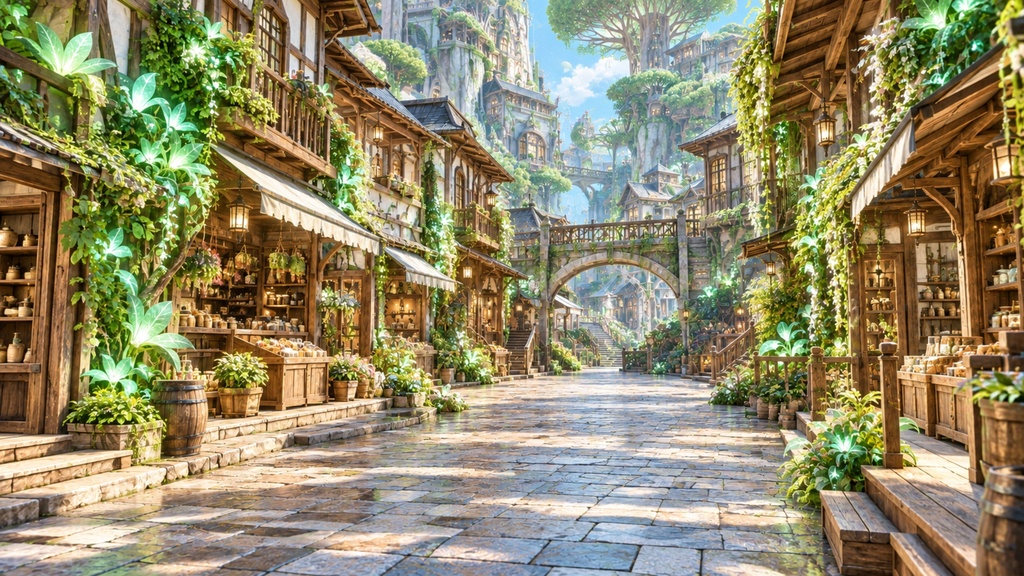 異世界の街並み|背景素材10枚セット|Vol.223