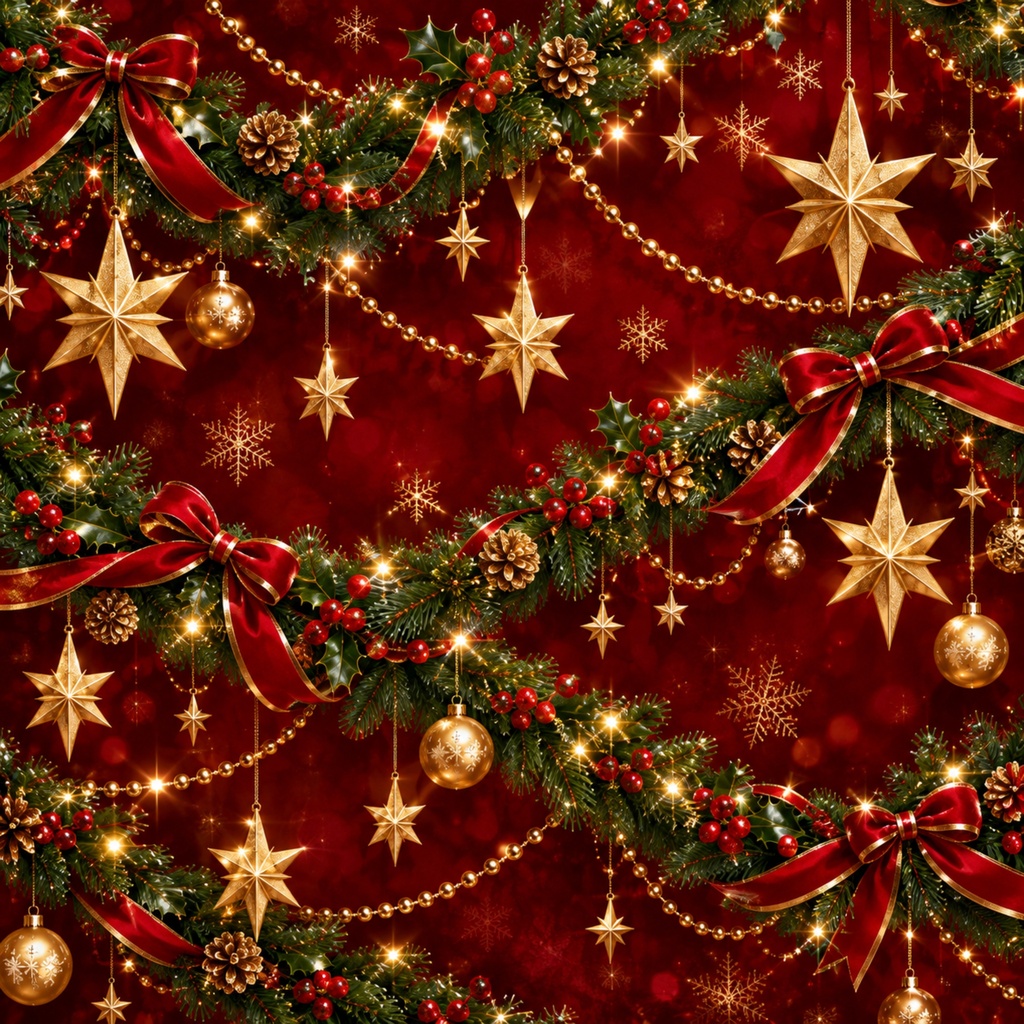 クリスマス柄デジタルペーパー|背景素材10枚セット|Vol.241