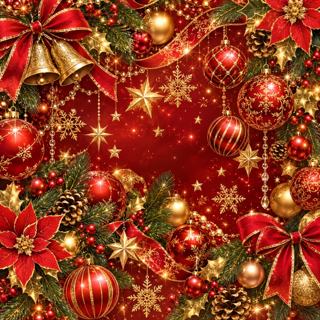 クリスマス柄デジタルペーパー|背景素材10枚セット|Vol.244