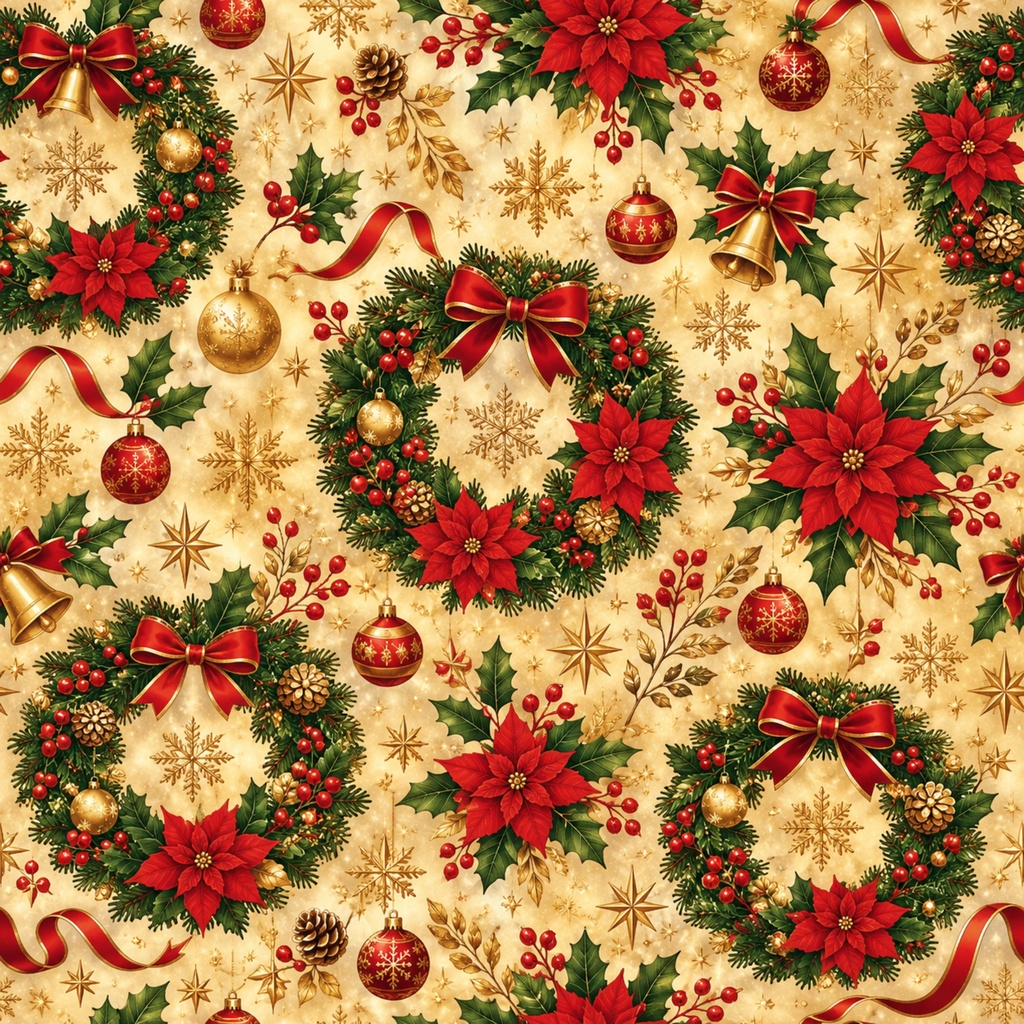 クリスマス柄デジタルペーパー|背景素材10枚セット|Vol.245