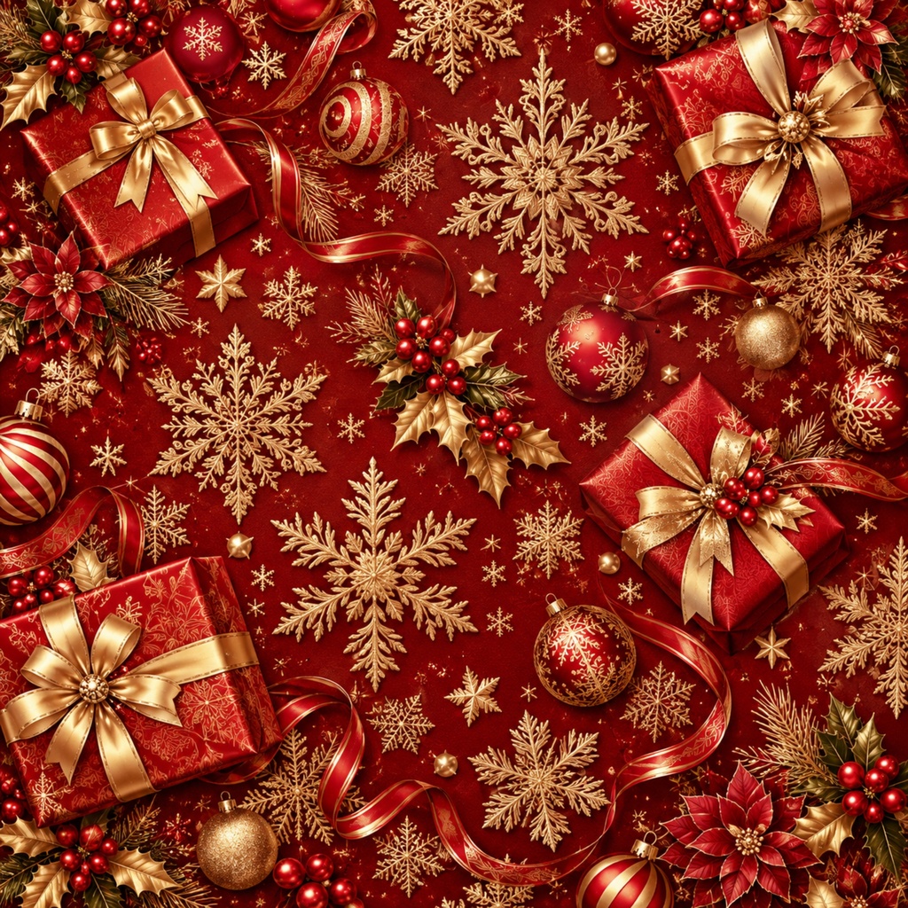 クリスマス柄デジタルペーパー|背景素材10枚セット|Vol.246