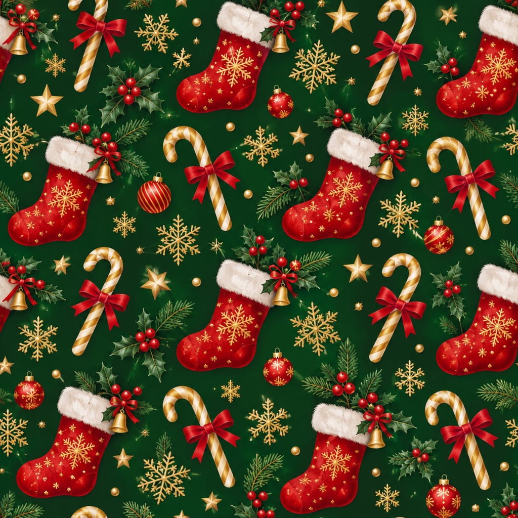 クリスマス柄デジタルペーパー|背景素材10枚セット|Vol.247