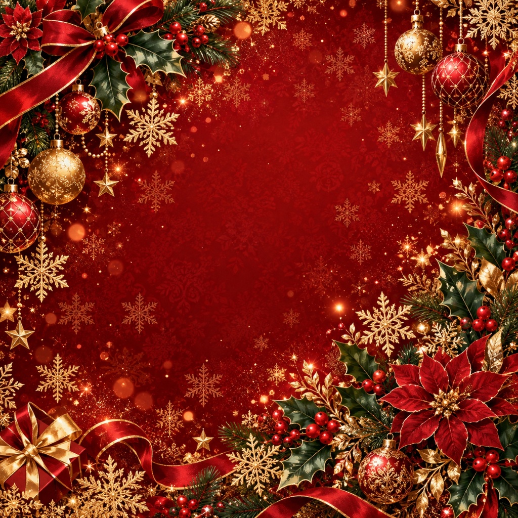 クリスマス柄デジタルペーパー|背景素材10枚セット|Vol.247
