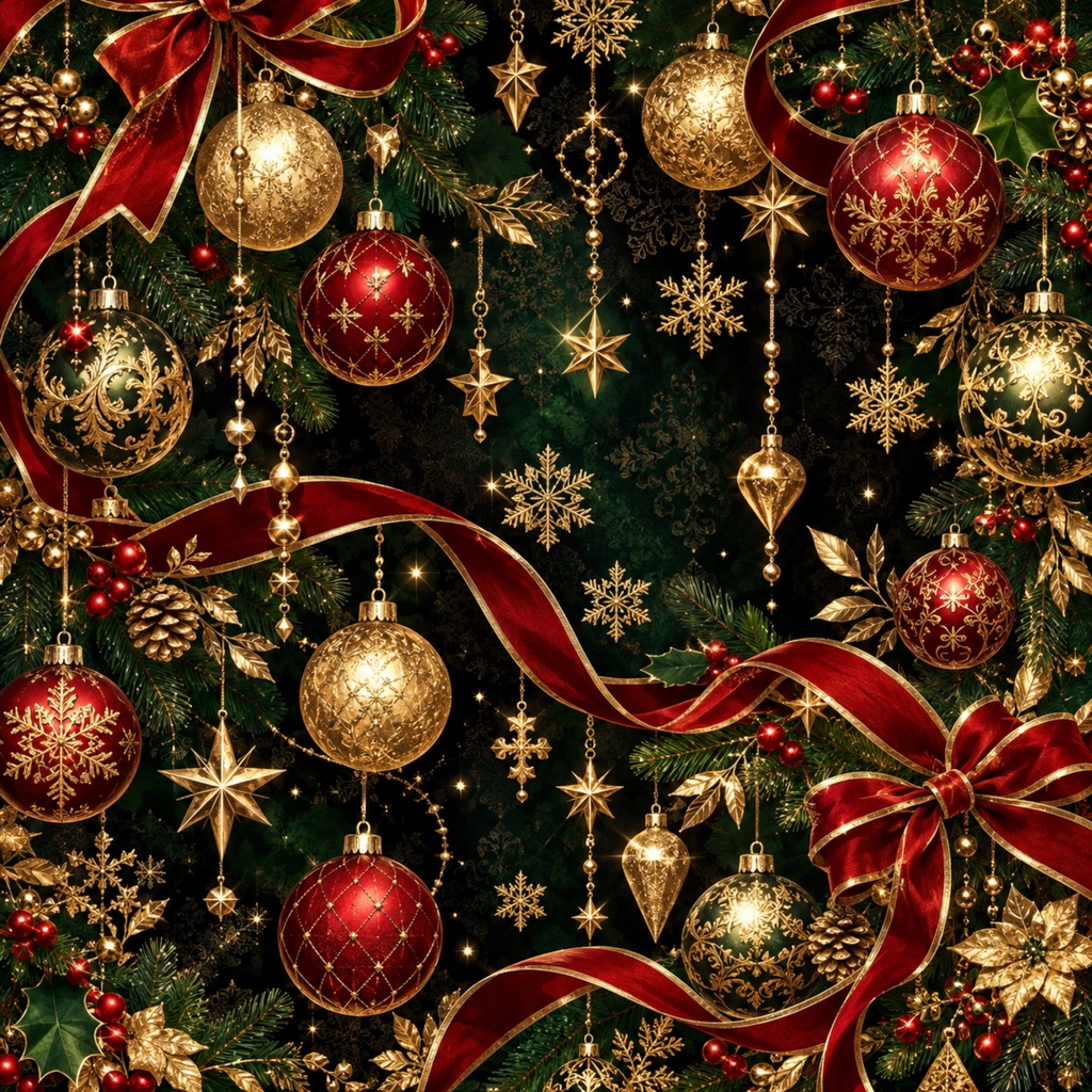 クリスマス柄デジタルペーパー|背景素材10枚セット|Vol.250