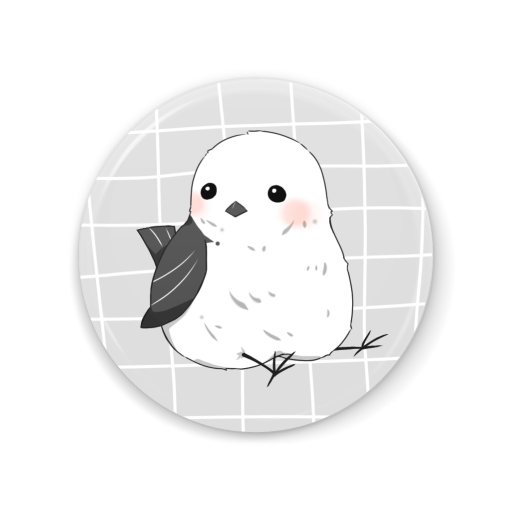 シマエナガの缶ミラー