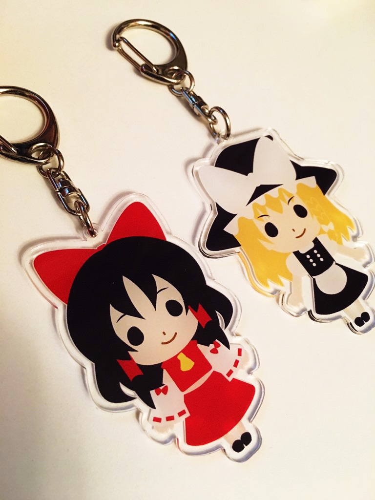 【東方project】霊夢&魔理沙キーホルダー