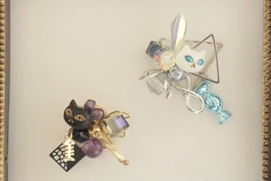 ねこ夏五ピアス