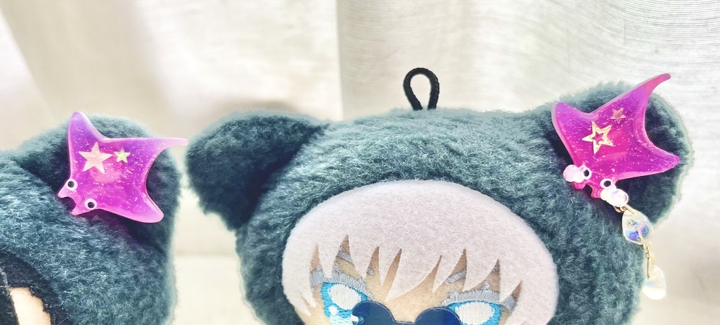 ぬい用ピンクマンタのピアス