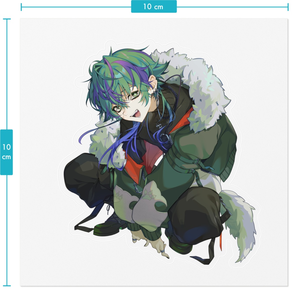 【2024 初歌ってみた】翠狼がう念ステッカー