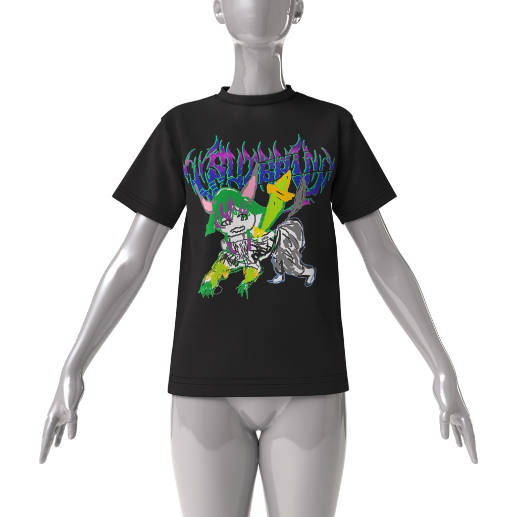 【2025 1周年記念】翠狼ガーウィック Tシャツ ブラック