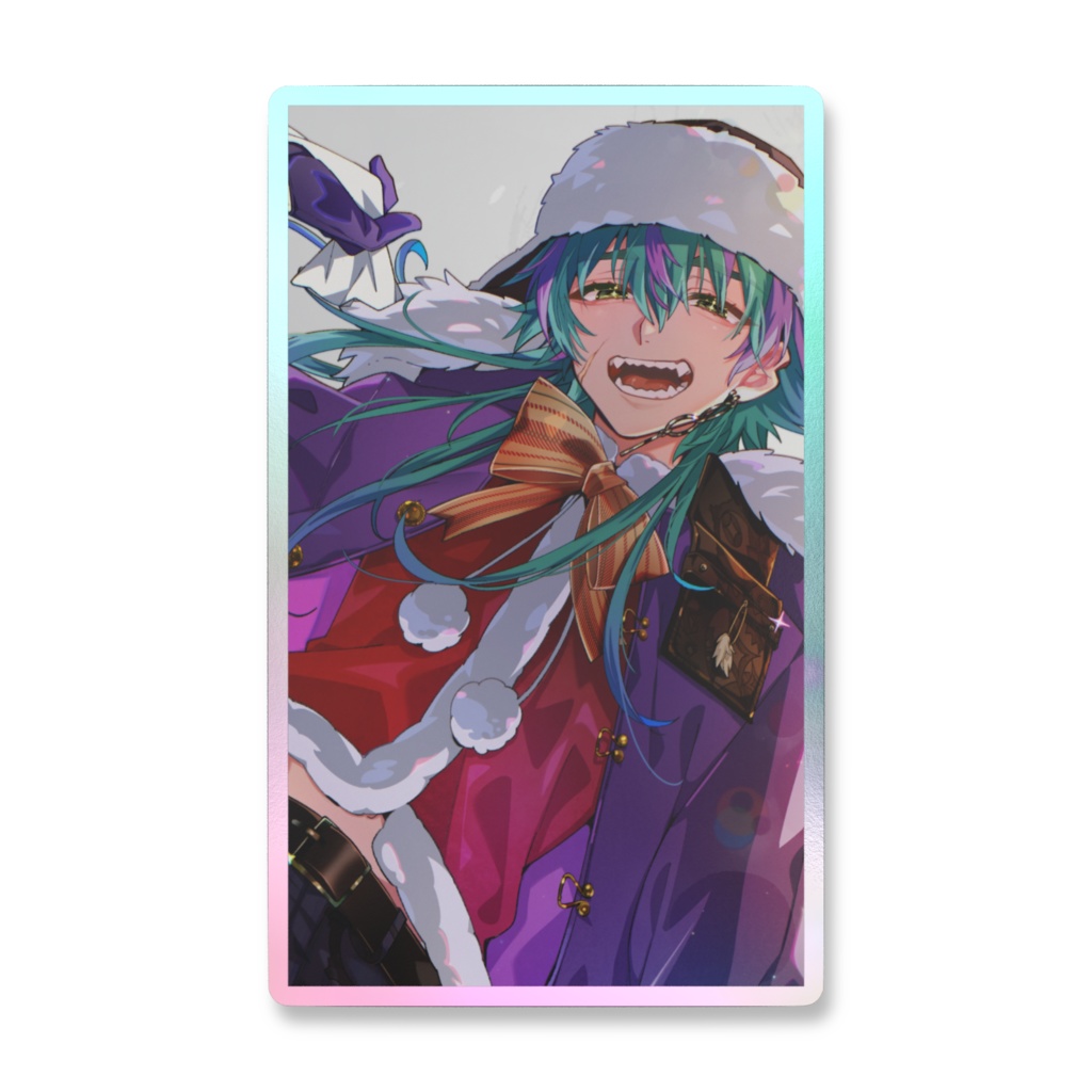 【2025 クリスマス】翠狼がうオーロラスマホステッカー