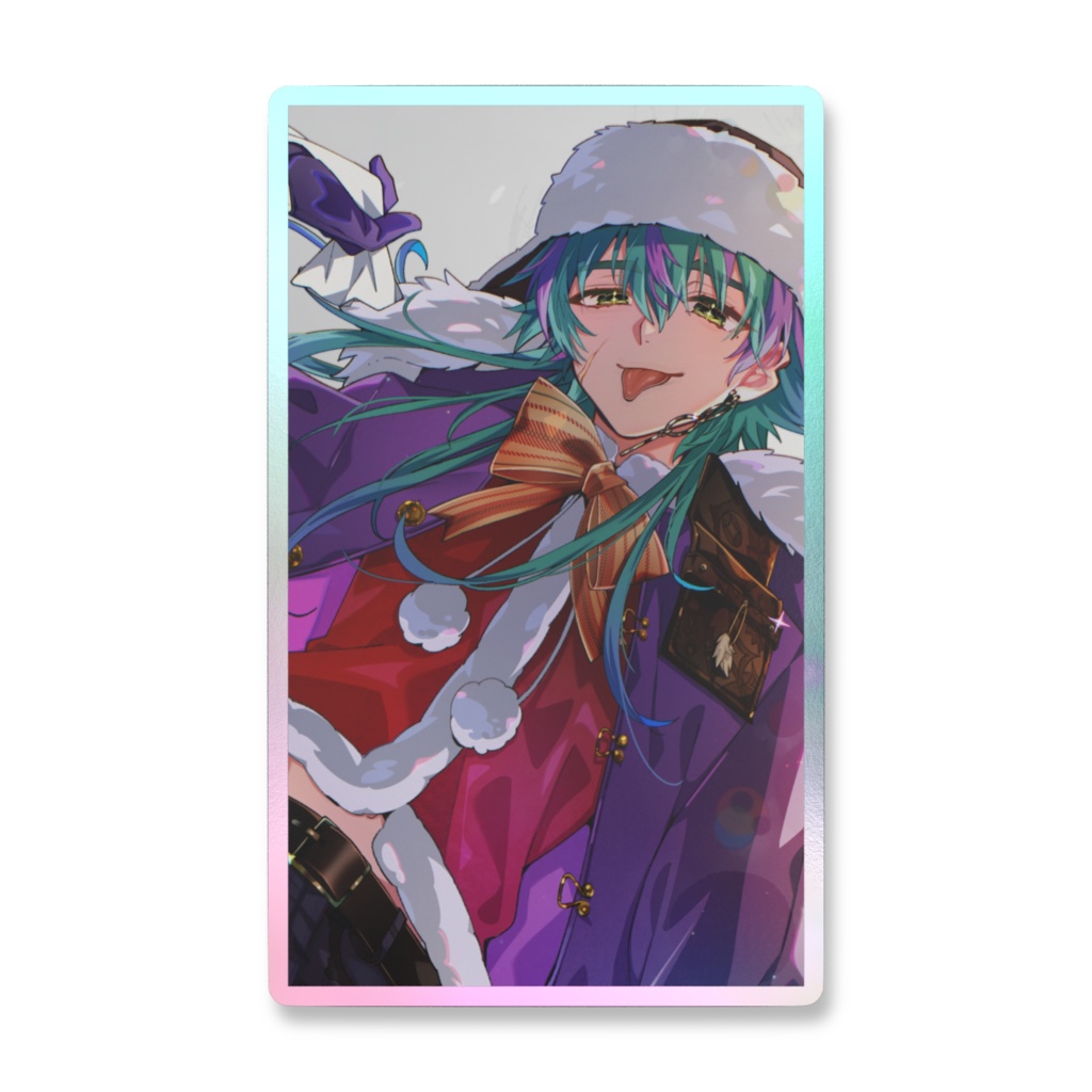 【2025 クリスマス】翠狼がうオーロラスマホステッカー