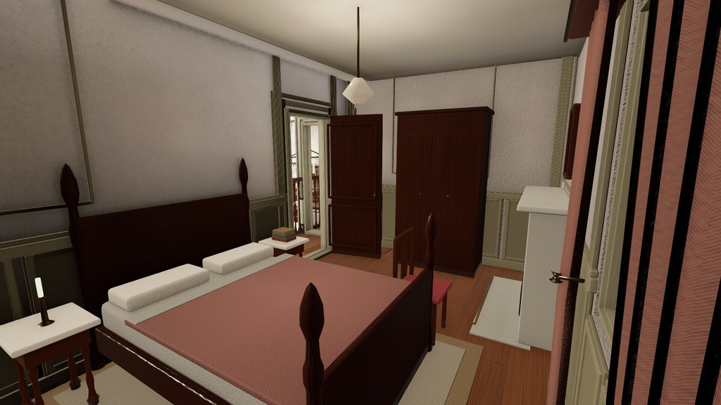 ヴィクトリア朝の邸宅「吹き抜けホールのある屋敷」3D背景セット【Blender/Unity6 URP】