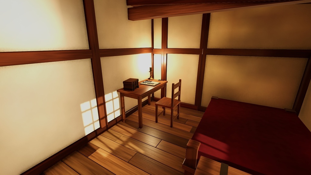 中世ファンタジー酒場「回廊のある宿屋酒場」3D背景セット【Blender/Unity6 URP】