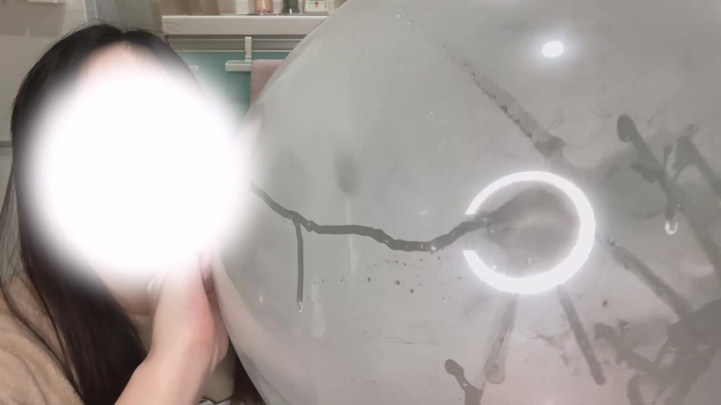 #46 超ウェット!!まりなさんの24インチ風船膨らまし3個