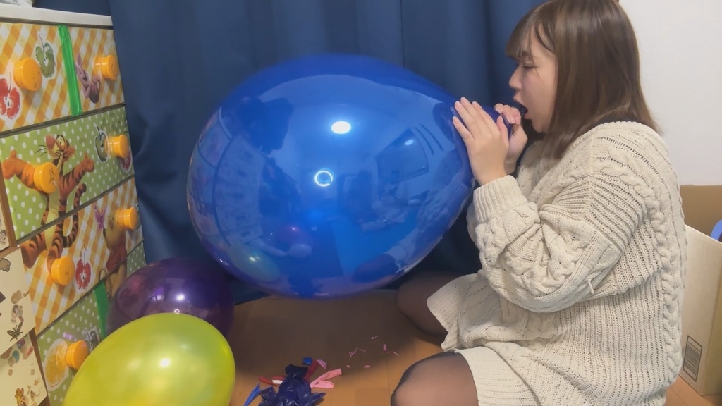 #76 ななさんの17インチ二重風船膨らまし割り