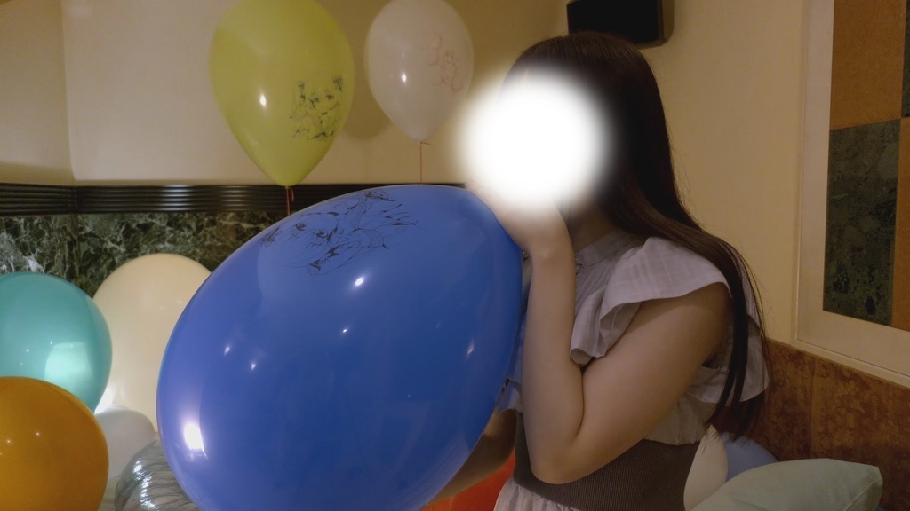 #55 ひなさんのイラスト風船膨らまし&膨らまし割り