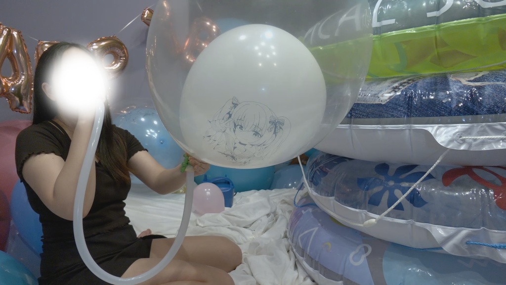 #74 まりなさんのイラスト風船膨らまし&Deflate