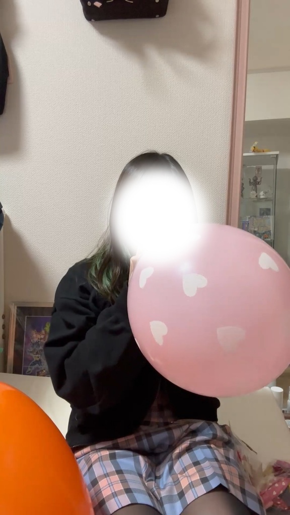 #98 しあみひなさんの風船膨らまし&二重風船膨らまし