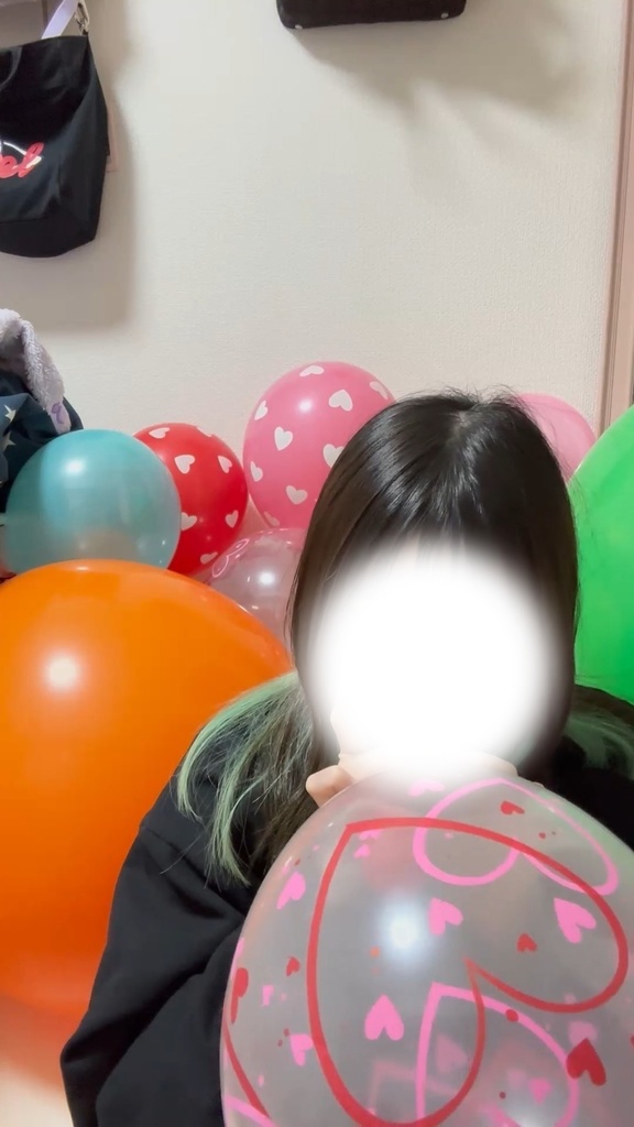 #98 しあみひなさんの風船膨らまし&二重風船膨らまし