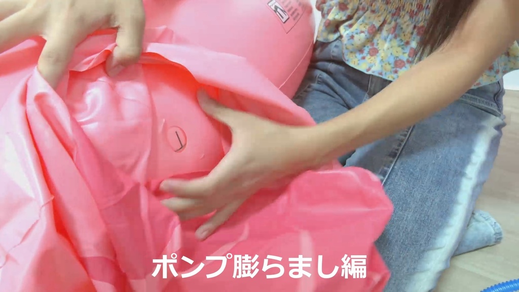 #66 のんたんさんのフラミンゴフロート膨らまし