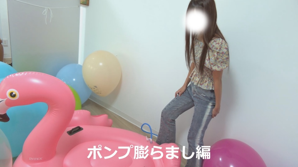 #66 のんたんさんのフラミンゴフロート膨らまし