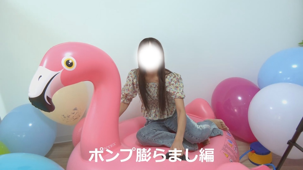 #66 のんたんさんのフラミンゴフロート膨らまし